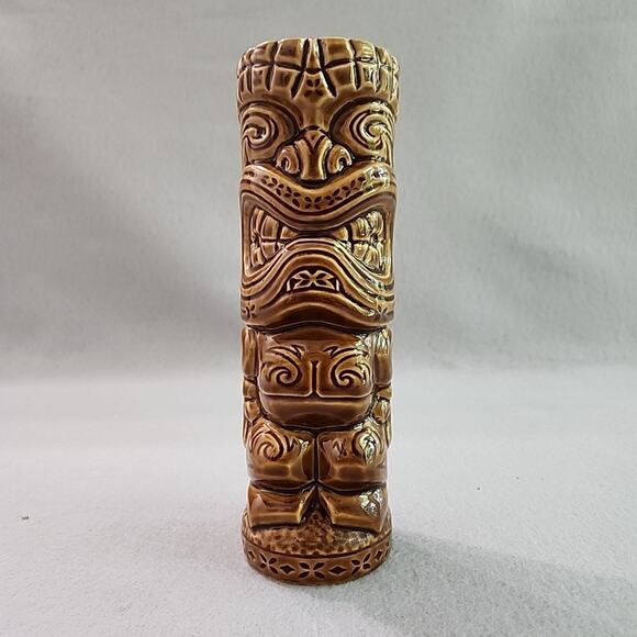 2009 Crazy Al Tiki Farm Appleton Estate RumGod Ceramic Mug Brown Glaze Ltd Ed
